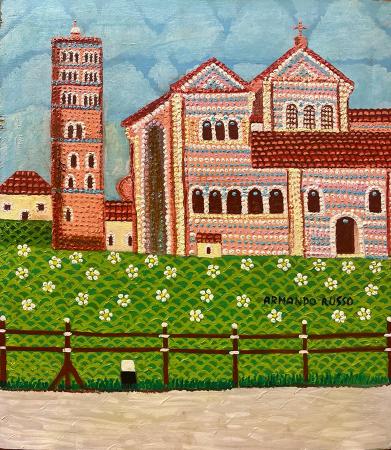 Art work by Armando Russo Sant'Apillinare in ravenna  - oil table 